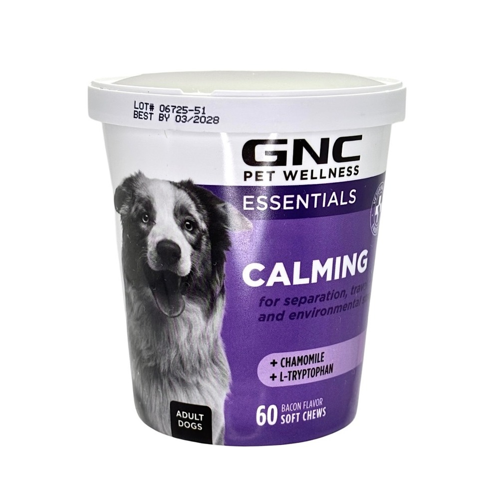 GNC Pet Wellness Essentials‎ Calming Dog Chews Bacon Flavor 60 Count NEW - Picture 16 of 16